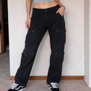 Vintage Y2K Matchstick Union Black Cargo Pants Women’s Size 29 Skater Streetwear